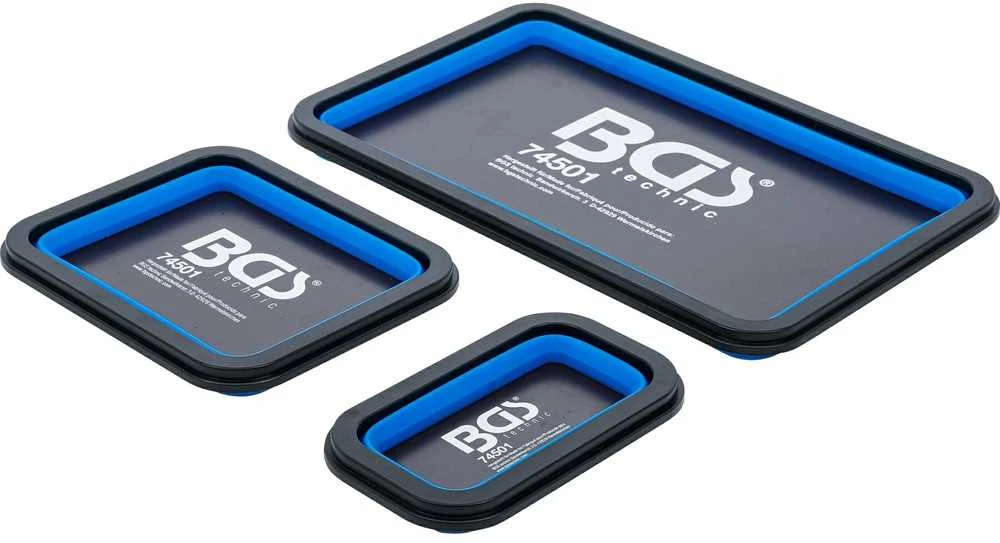 Bgs Technic Magnetinių indų rinkinys | Silikonas | lanksčios | 3 vnt. (74501B)