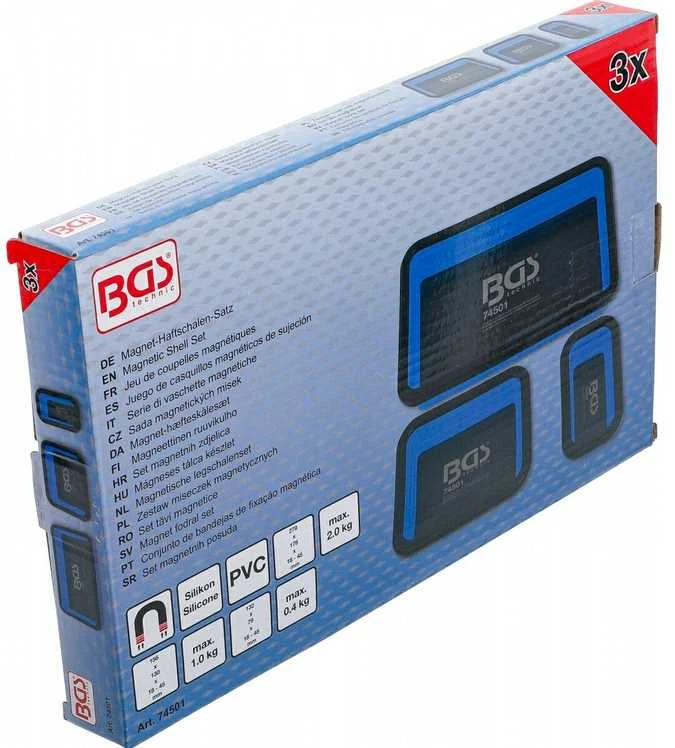Bgs Technic Magnetinių indų rinkinys | Silikonas | lanksčios | 3 vnt. (74501B)