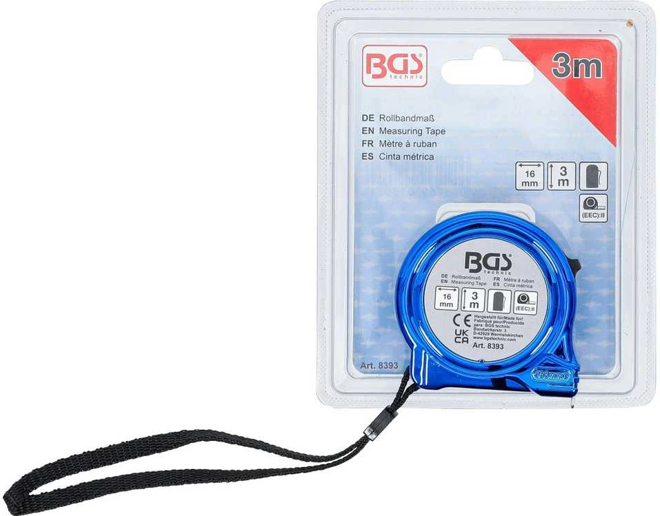 Bgs Technic Matavimo ruletė | 16 mm x 3 m (8393)