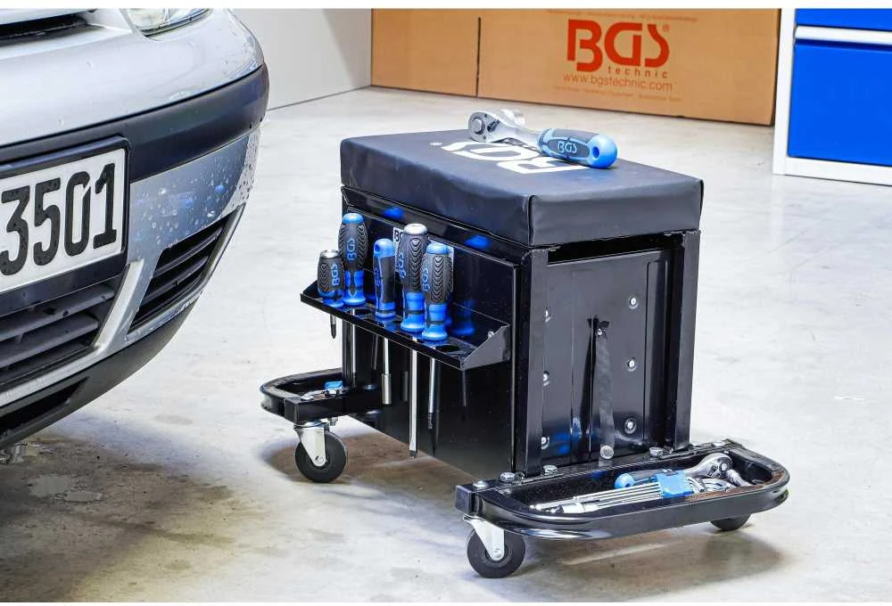 Bgs Technic Mechaniko kėdutė – mobili su 3 stalčiais – 150 kg (2859)