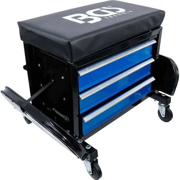 Bgs Technic Mechaniko kėdutė – mobili su 3 stalčiais – 150 kg (2859)