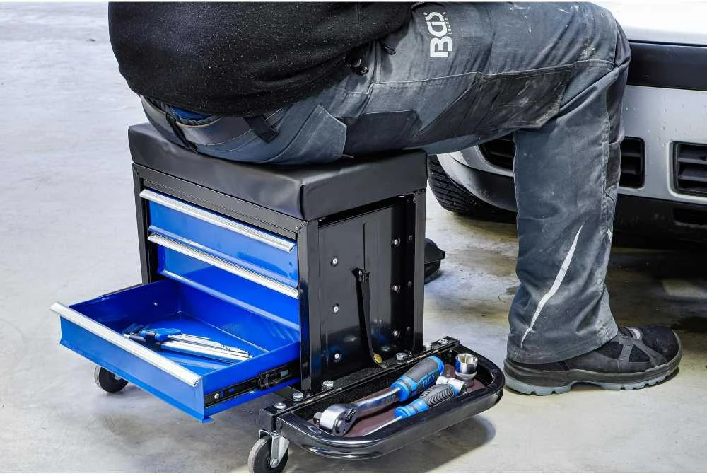 Bgs Technic Mechaniko kėdutė – mobili su 3 stalčiais – 150 kg (2859)
