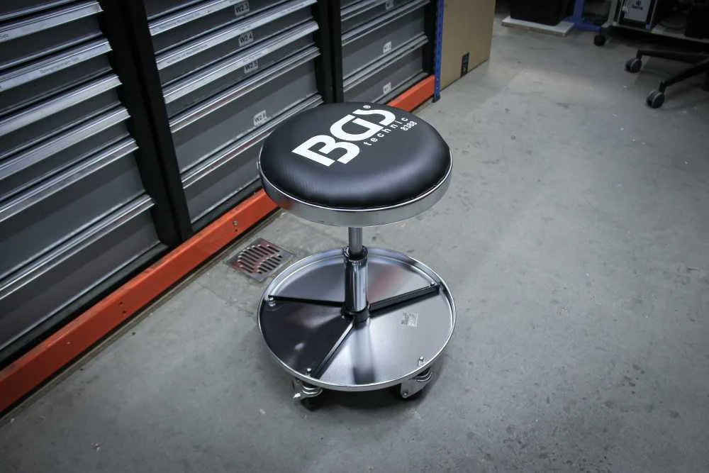 Bgs Technic Mechaninė / pneumatinė kėdutė su 5 ratukais | Ø 360 mm (8388)