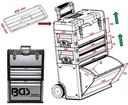 Bgs Technic Mobili surenkama dėžė įrankiams (2002)