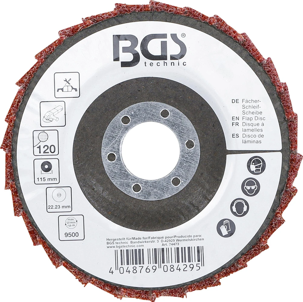 Bgs Technic Neaustinis lapelinis šlifavimo diskas | K120 | Ø 115 mm (74473)