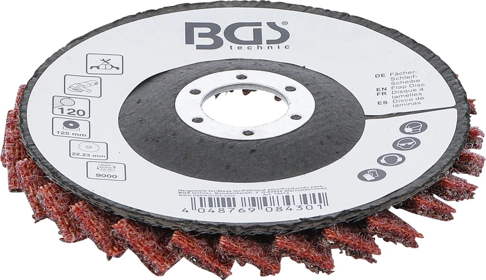 Bgs Technic Neaustinis lapelinis šlifavimo diskas | K120 | Ø 125 mm (74474)