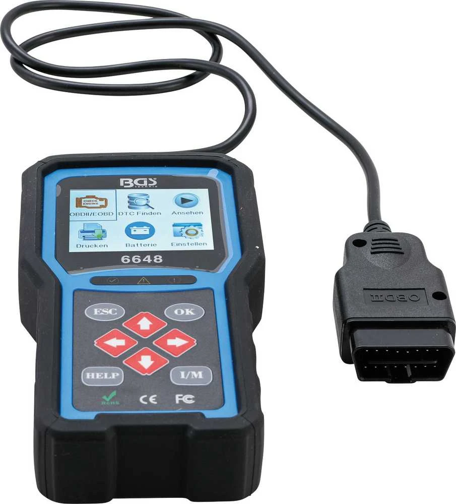 Bgs Technic OBD II (EOBD) gedimų kodo diagnostikos skaitytuvas (6648)