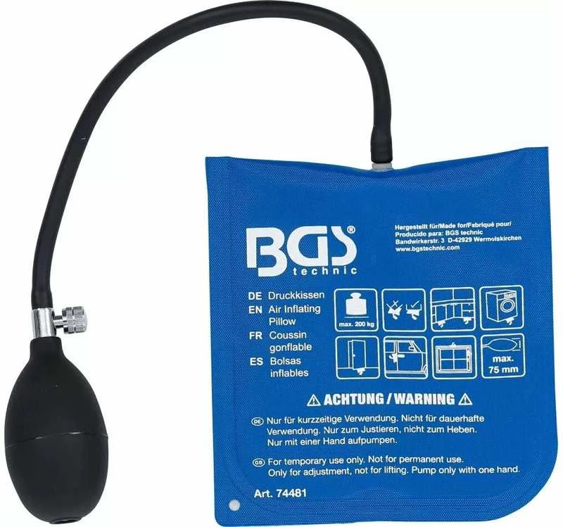 Bgs Technic Oru pripučiama pagalvė | su rankiniu siurbliu | Kvadratas | 165 x 150 mm | 200 kg (74481B)