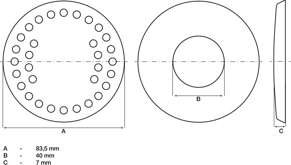 Bgs Technic Pakaitinis guminis padas | BGS 2897 (2897-2)