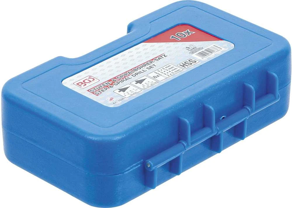 Grąžtas Bgs Technic Pakopinių grąžtų ir grąžtų metalui komplektas | Ø 4 - 12/4 - 20 mm | 2 - 5 mm | 10 vnt. (1686)