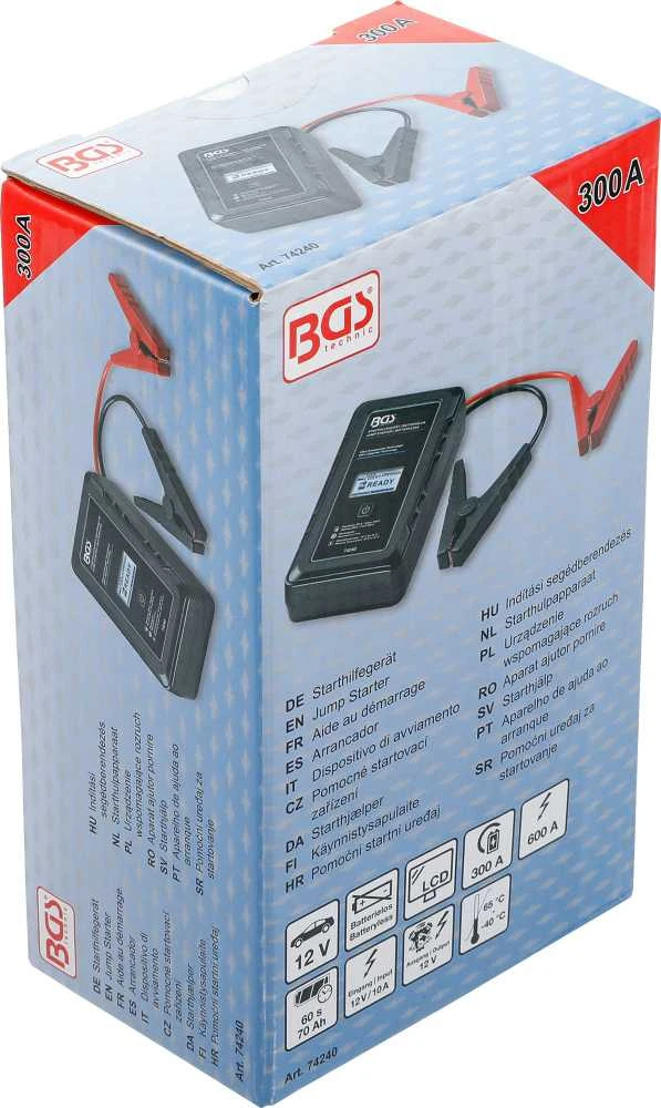 Bgs Technic Paleidėjas / užvedėjas | Be baterijų | Ultra-Capacitor Technologie | 12 V / 300 A / 600 A (74240)