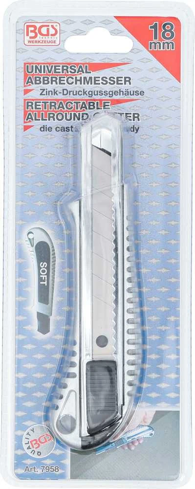 Bgs Technic Peiliukas metalinis | cinkuotas | ašmenų plotis 18 mm (7958)