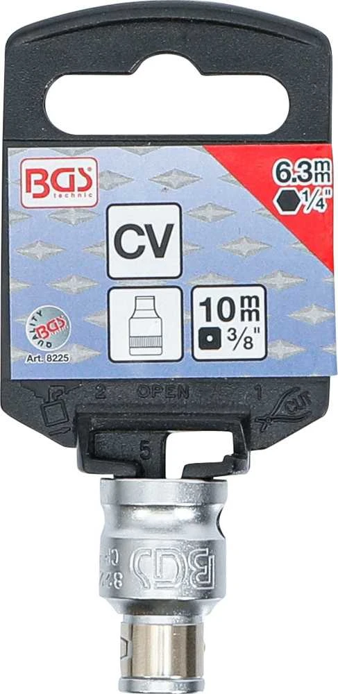 Grąžtas Bgs Technic Perėjimas | 10 mm (3/8") | vidinis šešiakampis 6,3 mm (1/4") (8225)