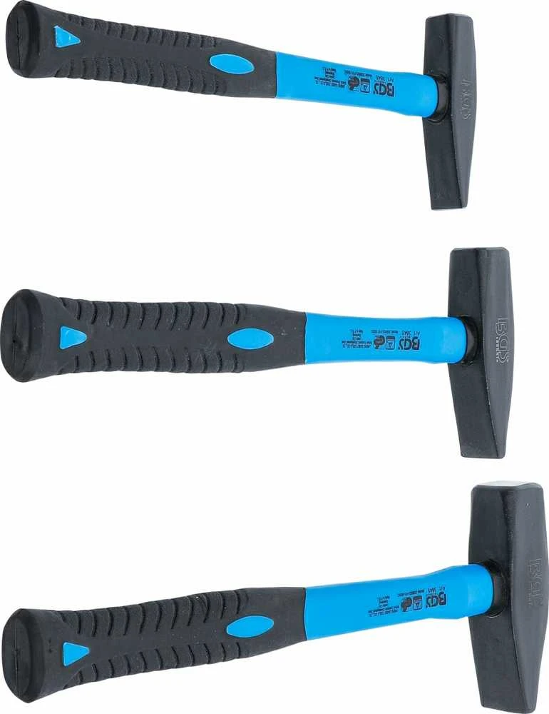 Bgs Technic Plaktukų rinkinys | Stiklo pluošto rankena | DIN 1041 | 300 / 500 / 800g | 3 vnt. (3845)