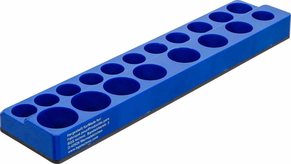 Bgs Technic Plastikinis galvučių laikiklis | magnetinis | 12,5 mm (1/2") | 19 vietų (74598)