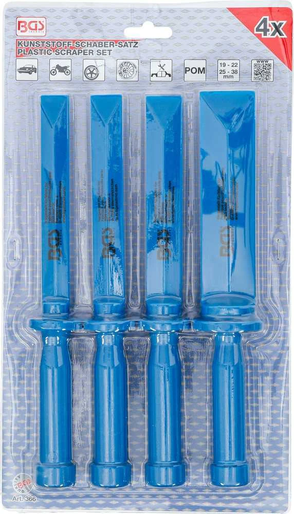Bgs Technic Plastikinių gramdiklių komplektas | 19 - 22 - 25 - 38 mm plotis | 4 vnt. (366)