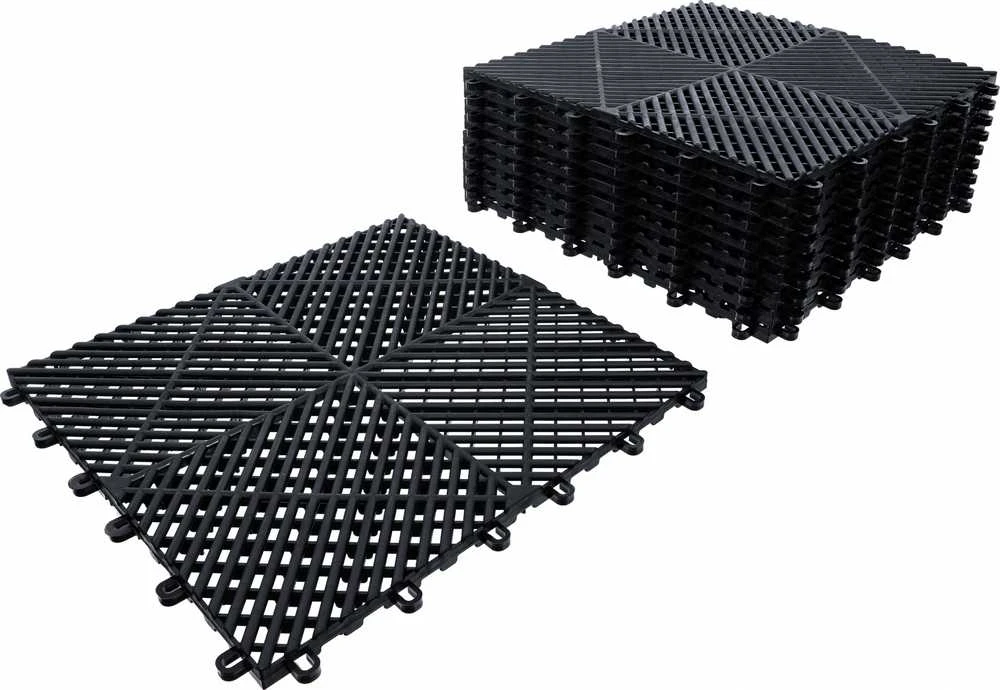 Bgs Technic Plastikinių grindų plytelių rinkinys | paspaudimo sistema | 400 x 400 x 18 mm | 10 vnt. (74546)
