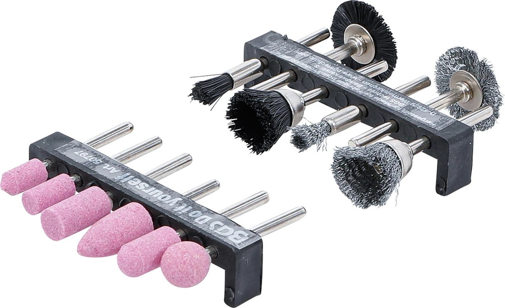 Bgs Technic Plieninių / plastikinių / šlifavimo šepečių rinkinys | 12 vnt. (50797)