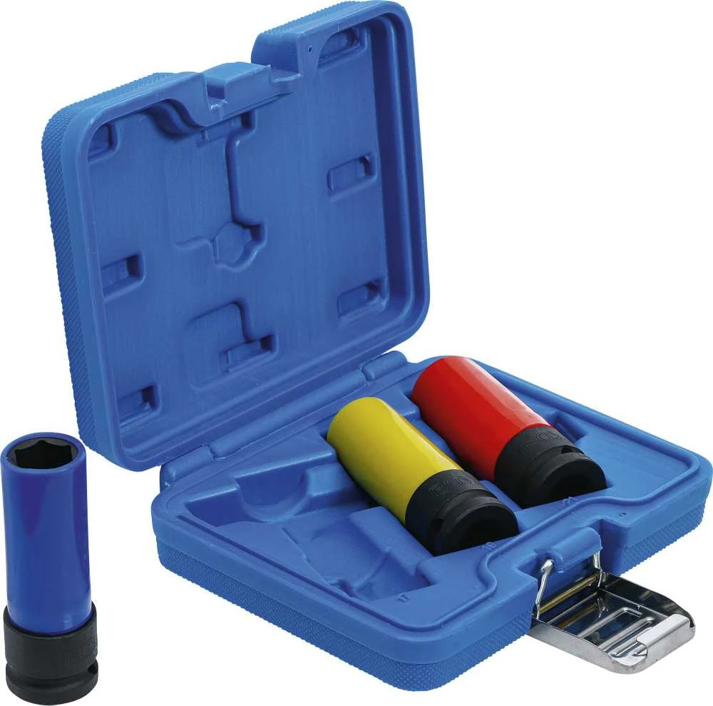 Bgs Technic Rinkinys smūginių plonasienių ilgų galvučių 1/2",17,19.ir21mm