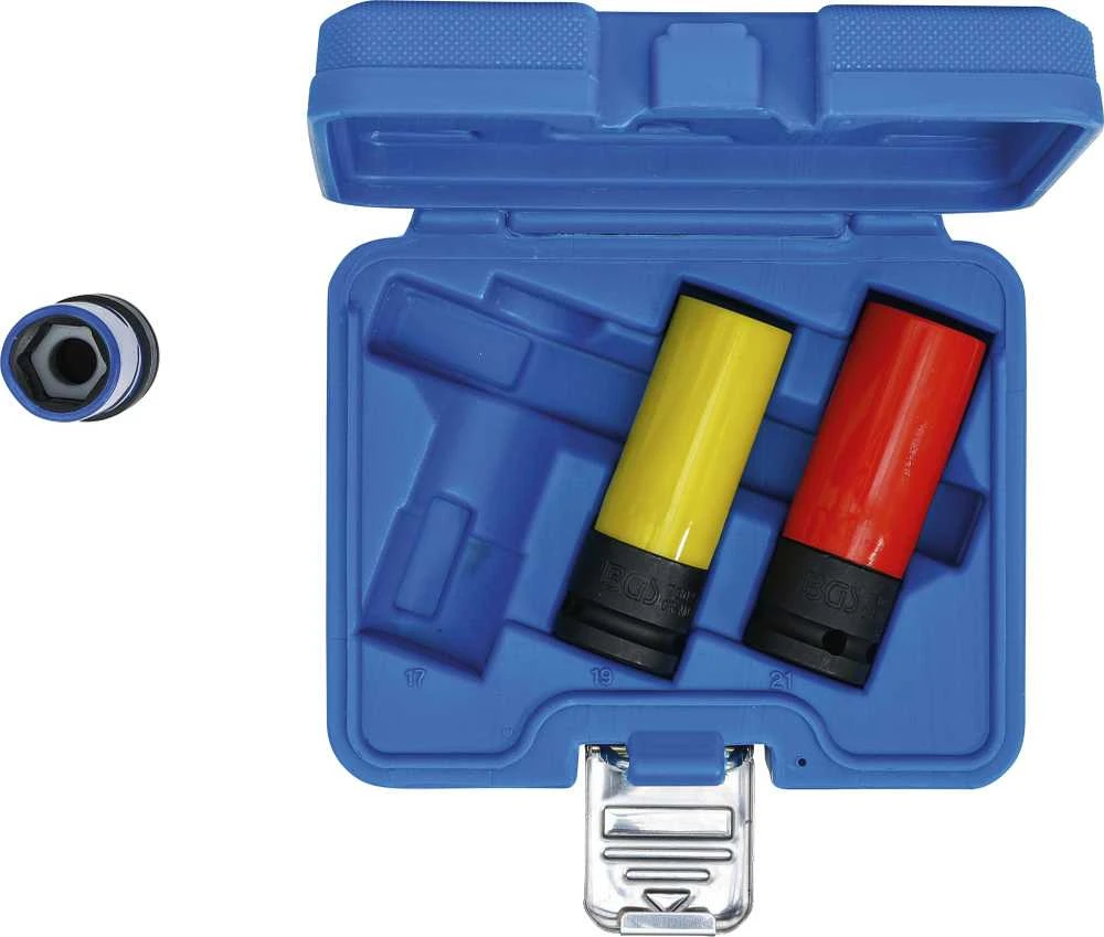Bgs Technic Rinkinys smūginių plonasienių ilgų galvučių 1/2",17,19.ir21mm