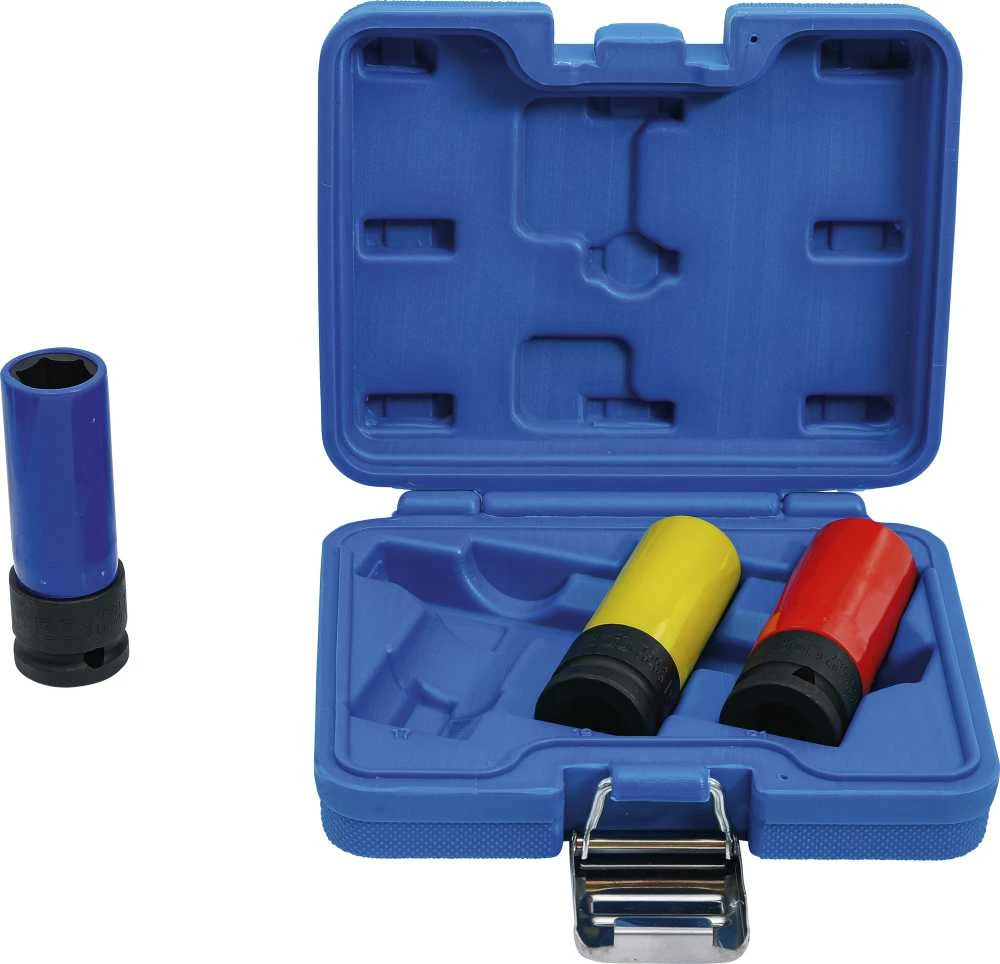 Bgs Technic Rinkinys smūginių plonasienių ilgų galvučių 1/2",17,19.ir21mm