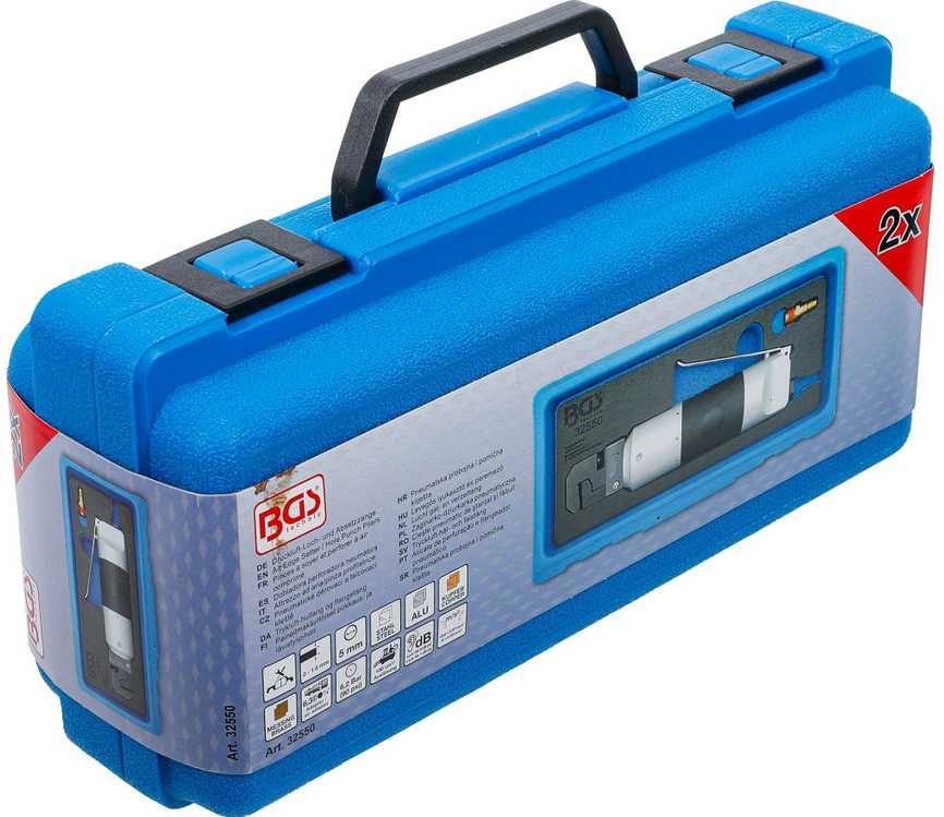 Bgs Technic Pneumatinės kraštų lyginimo / skylių perforavimo replės (32550)