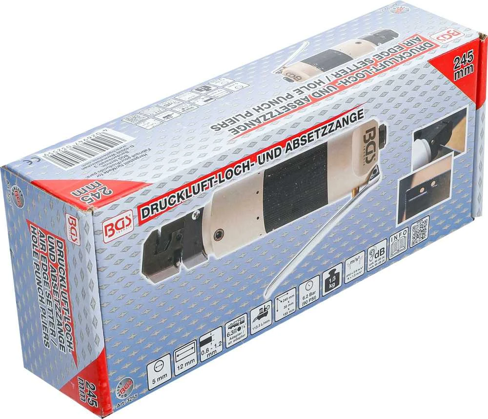 Bgs Technic Pneumatinės kraštų lyginimo / skylių perforavimo replės (3255)