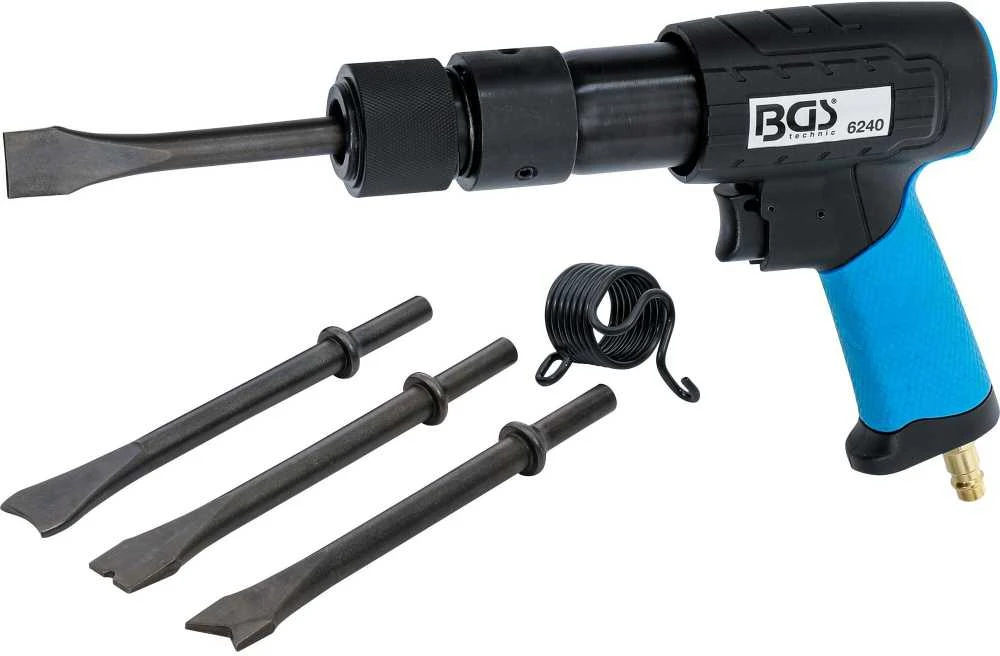 Bgs Technic Pneumatinis plaktuko ir kaltų rinkinys | su greito atleidimo griebtuvu | 10 mm (6240)