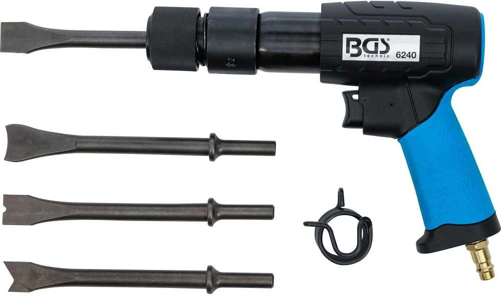 Bgs Technic Pneumatinis plaktuko ir kaltų rinkinys | su greito atleidimo griebtuvu | 10 mm (6240)