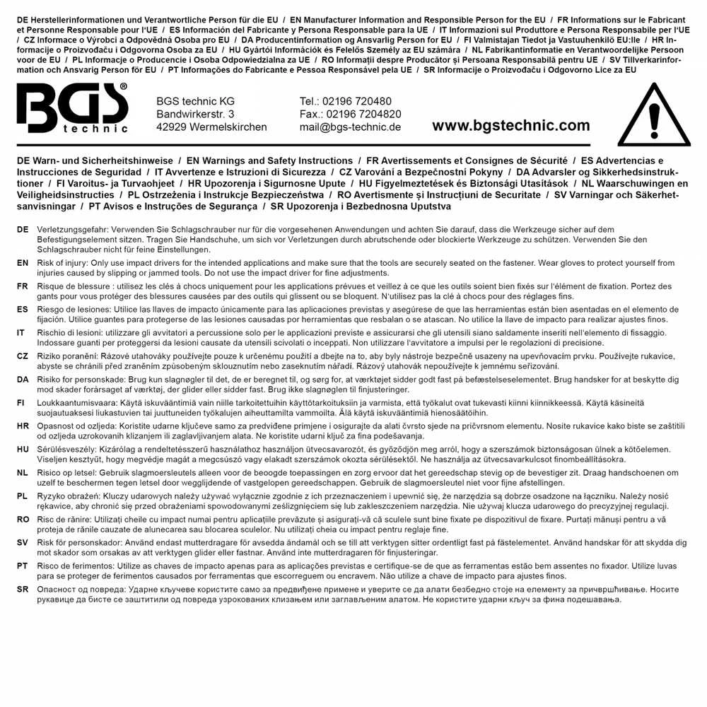 Bgs Technic Pneumatinis smūginis veržliasukis mini | 1/2" (12,5 mm) | 500 Nm (7646)