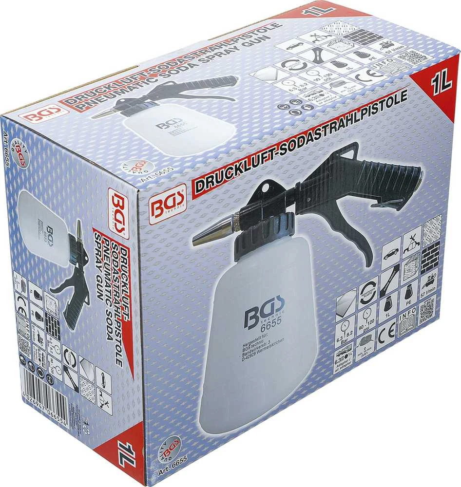 Bgs Technic Pneumatinis sodos ir kt. purškimo pistoletas (6655)