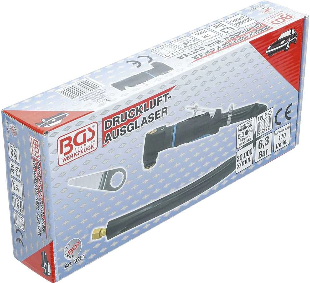 Bgs Technic Pneumatinis stiklo pjoviklis – osciliacinis profesionalus – 1/4" | 6,3 bar (9291)