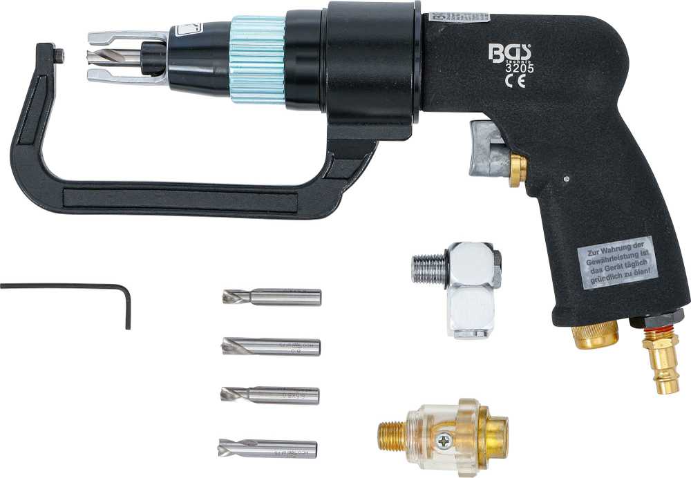 Bgs Technic Pneumatinis suvirinimo taškų nugrežėjas su rinkiniu (3205)