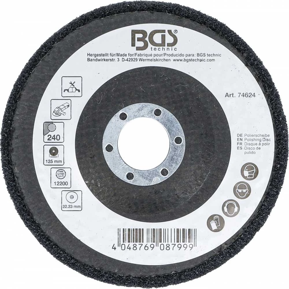 Bgs Technic Poliravimo diskas | Silikono karbidas | Ø 125 mm | Grūdelių dydis 240 (74624B)