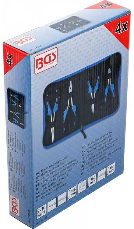 Bgs Technic Precizinių replyčių rinkinys | ilgas tipas | 4 vnt. (74535)