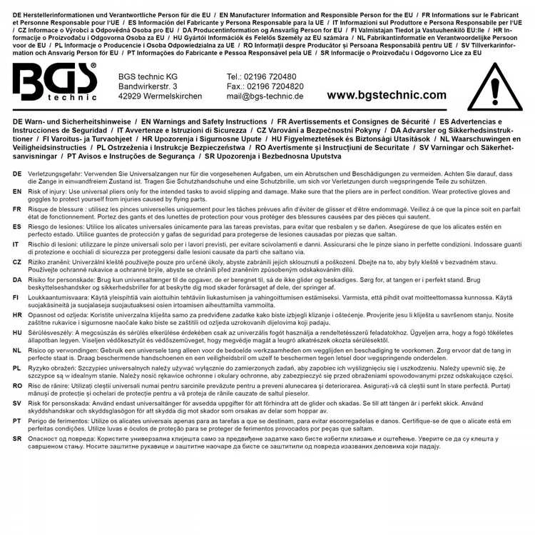 Bgs Technic Precizinių replyčių rinkinys | ilgas tipas | 4 vnt. (74535)