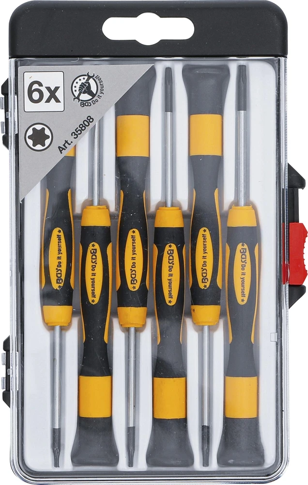 Grąžtas Bgs Technic Precizinių Torx atsuktuvų rinkinys | T6–T15 | 50 mm | 6 vnt. | BGS (35808)