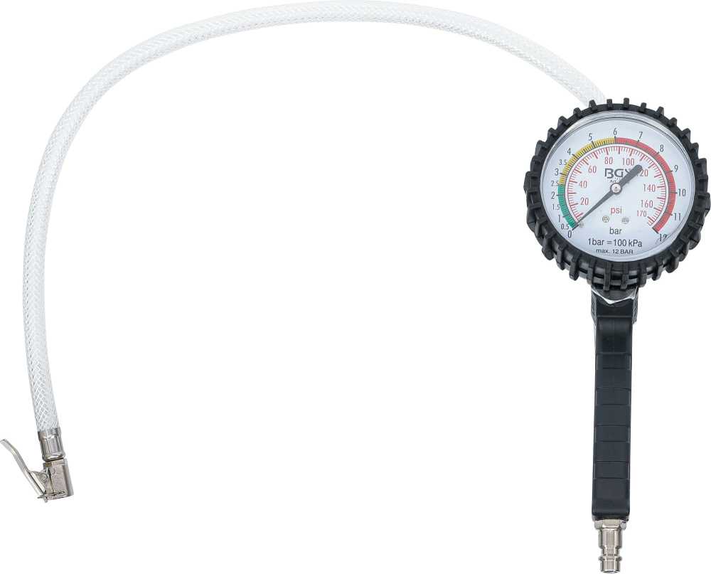 Bgs Technic Pneumatinis padangų pripūtimo pistoletas | 0–12 bar | Ø80 mm manometras (3242)