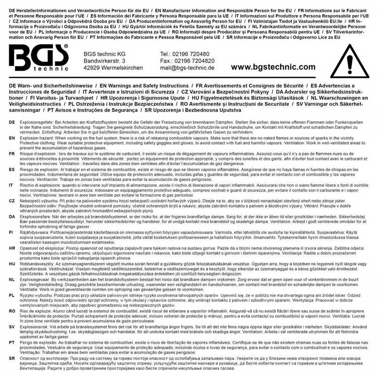 Bgs Technic Purkštuko valymo įrankių rinkinys | 16 vnt. (74438)