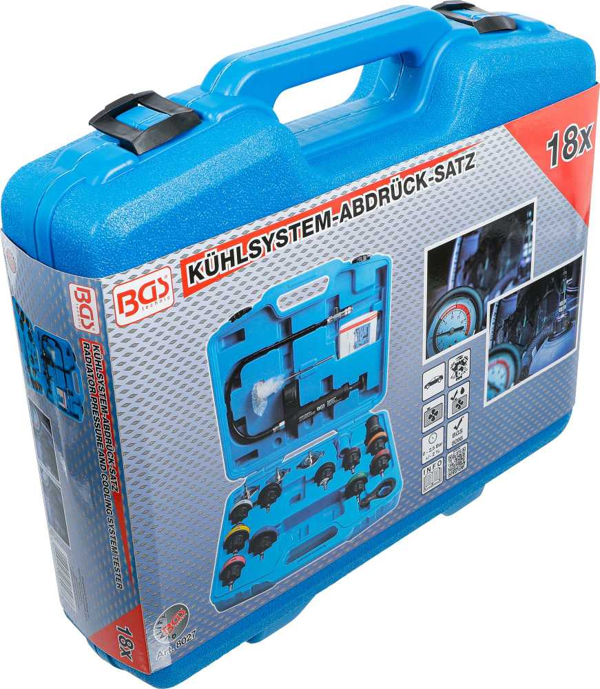 Bgs Technic Radiatoriaus slėgio ir aušinimo sistemos testeris | 18 vnt. (8027)