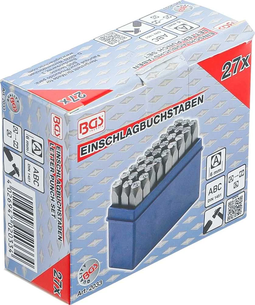 Bgs Technic Raidžių išmušėjų rinkinys A iki Z | 6 mm (2033)