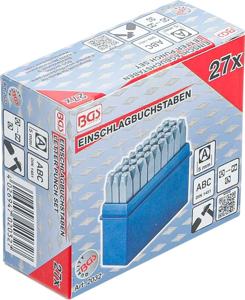 Bgs Technic Raidžių išmušėjų rinkinys A iki Z | 5 mm (2032)