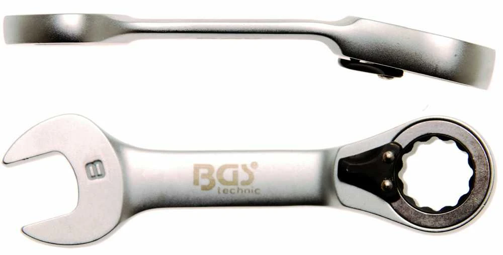 Bgs Technic Raktas su terkšle | trumpas | su reversu | 8 mm (30708)
