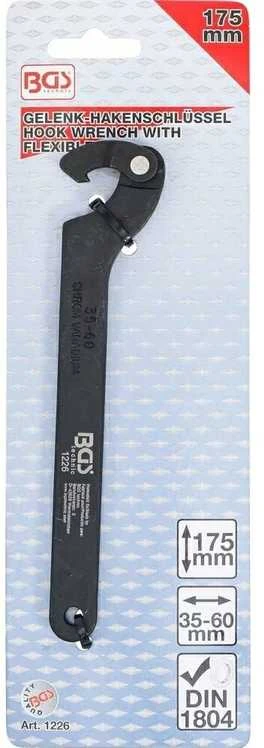 Bgs Technic Raktas užmetamas, reguliuojamas dydis, specialus plienas | 35-60 mm (1226)