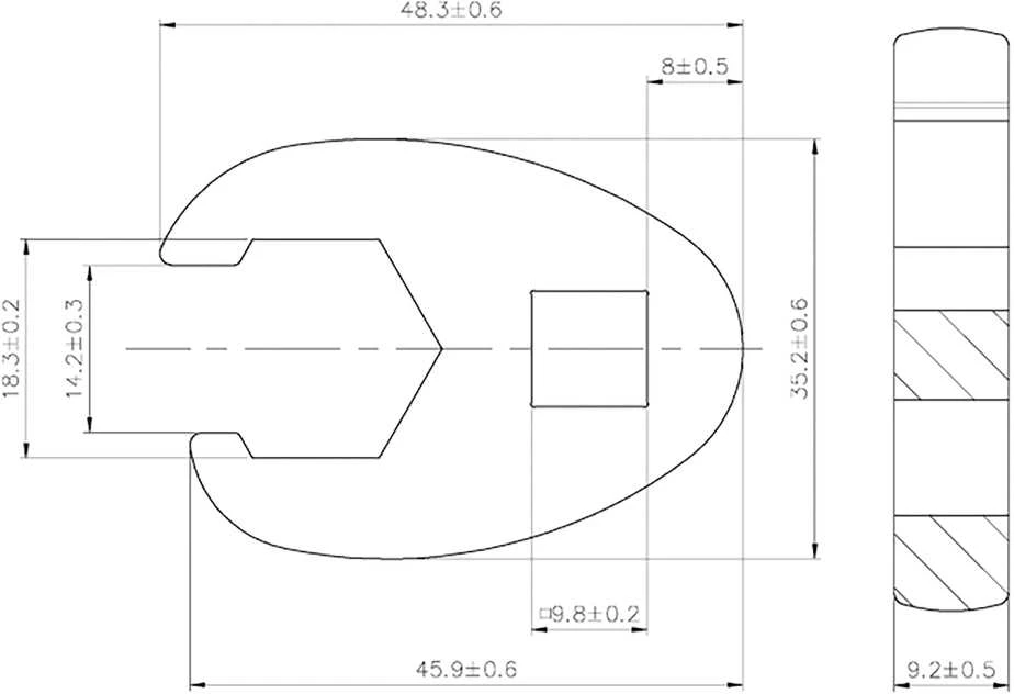 Bgs Technic Raktas "varnos koja" | 10 mm (3/8") | 18 mm (1756-18)
