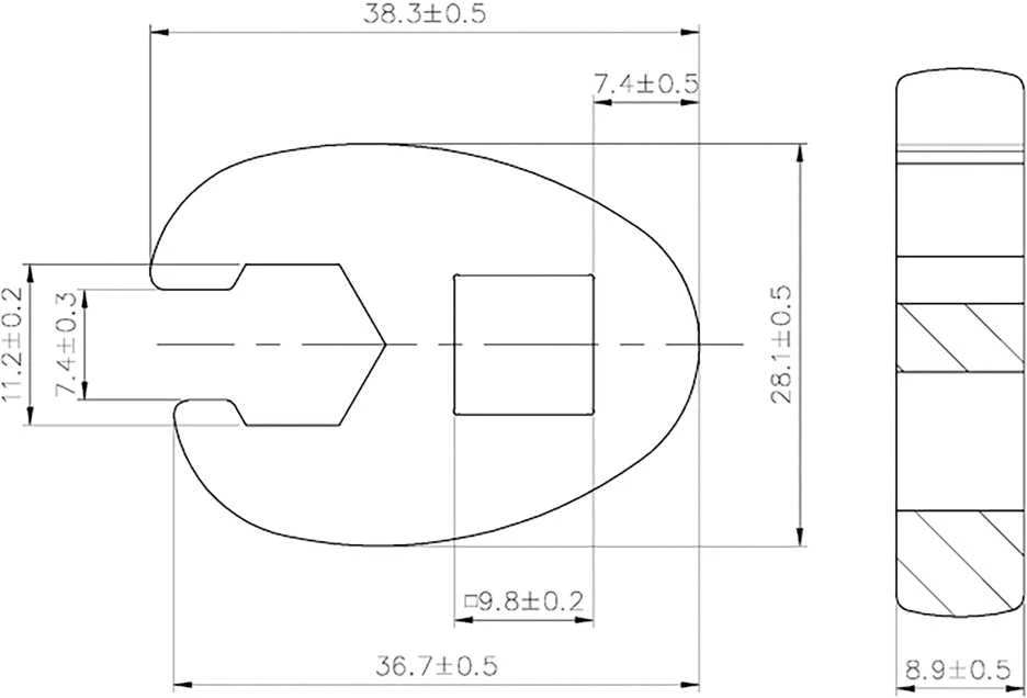 Bgs Technic Raktas "varnos koja" | 10 mm (3/8") | 11 mm (1756-11)