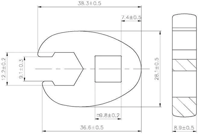 Bgs Technic Raktas "varnos koja" | 10 mm (3/8") | 12 mm (1756-12)