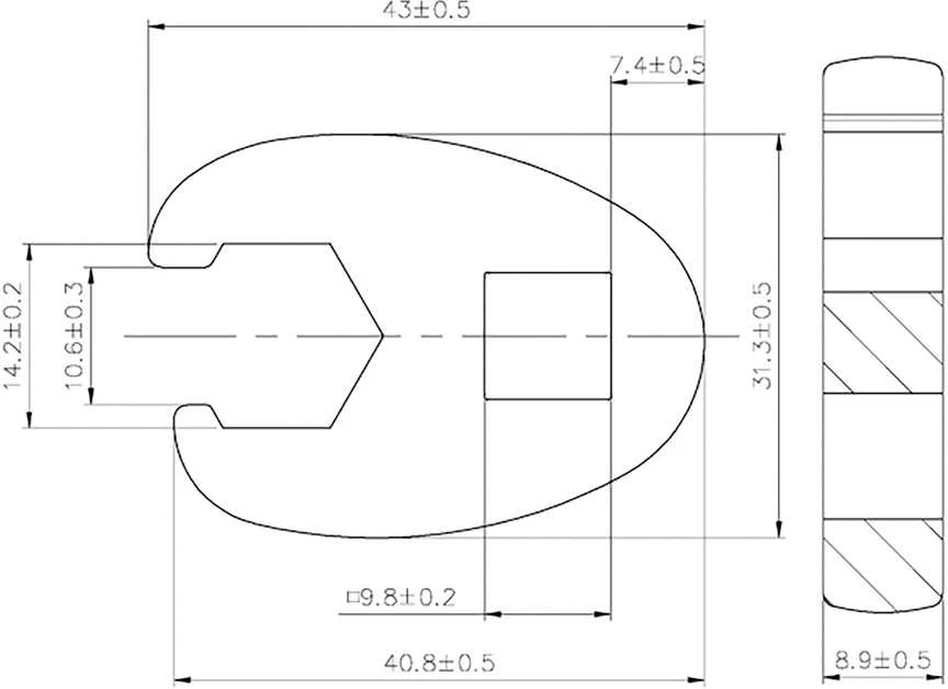 Bgs Technic Raktas "varnos koja" | 10 mm (3/8") | 14 mm (1756-14)