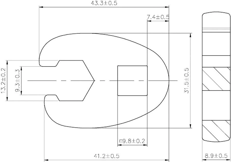 Bgs Technic Raktas "varnos koja" | 10 mm (3/8") | 13 mm (1756-13)
