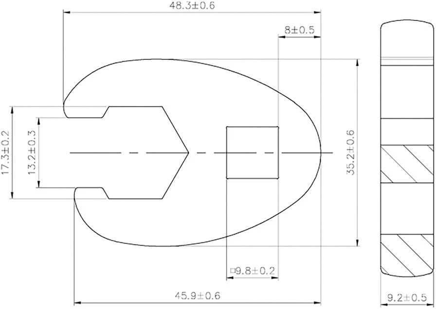 Bgs Technic Raktas "varnos koja" | 10 mm (3/8") | 17 mm (1756-17)
